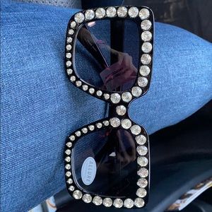 New Black oversized square glasses